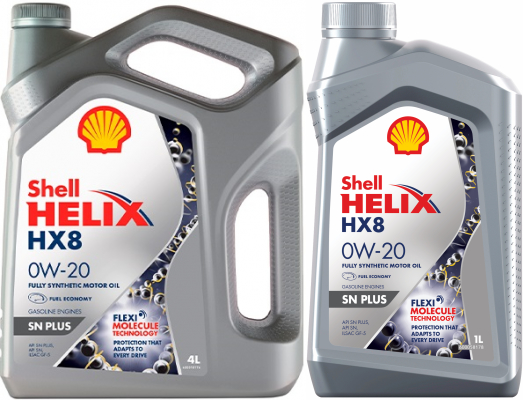 Масло моторное Shell Helix HX8 SN 0W-20 4 л + 1 л 1135, 