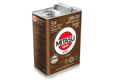Моторное масло Mitasu GOLD PAO SN 0W-30 4л, Масла моторные