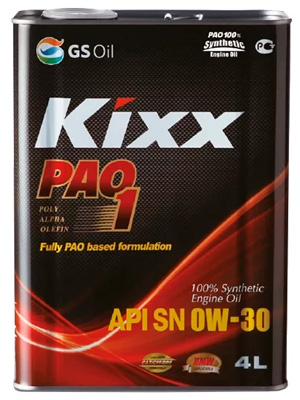 Масло моторное Kixx PAO1 0W-30 4л, Масла моторные