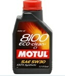Масло моторное Motul Мотюль 8100 Eco-clean+ 5W-30, 1л, Масла моторные