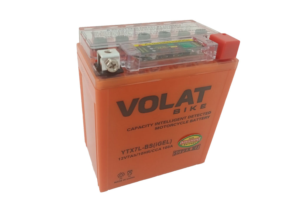 Аккумулятор Volat YTX7L-BS (iGEL) 12V 7Ah 100A R+, Volat